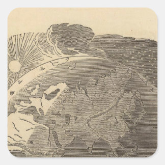 Eastern Hemisphere Map by Goodrich Square Sticker