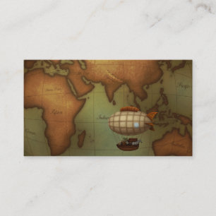 Eastern Hemisphere Map Personalised Calling Card