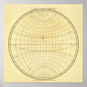 Eastern Hemisphere Outline Poster