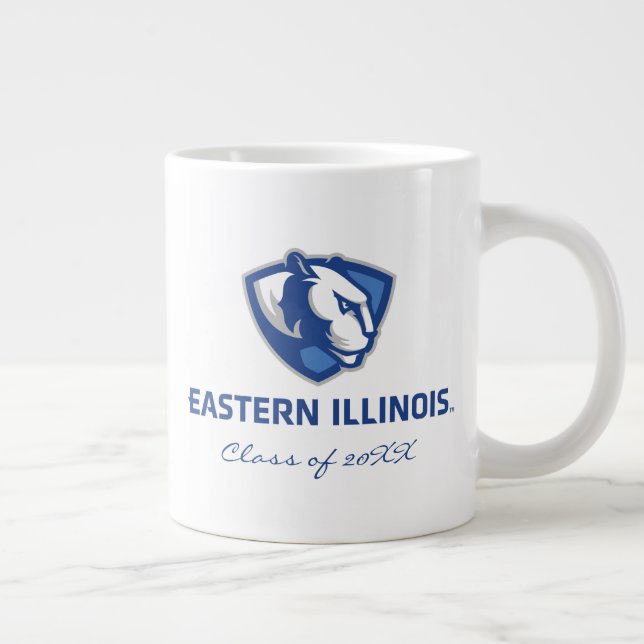 Eastern Illinois Panthers Head and Wordmark Logo Large Coffee Mug (Right)