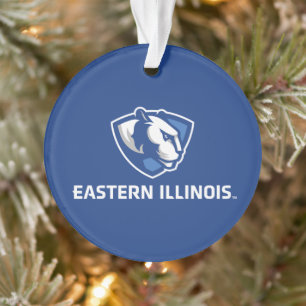 Eastern Illinois Panthers Head and Wordmark Logo Ornament
