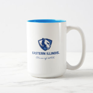 Eastern Illinois Panthers Head and Wordmark Logo Two-Tone Coffee Mug