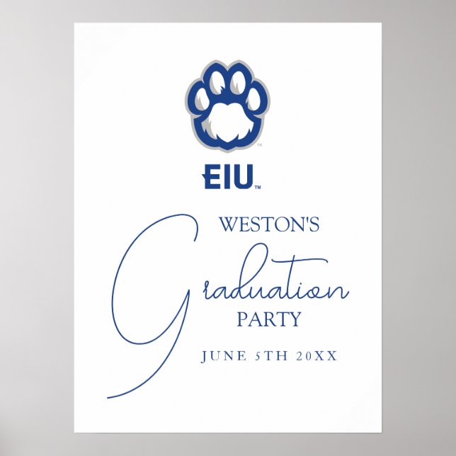 Eastern Illinois Panthers Paw Print & EIU (Front)