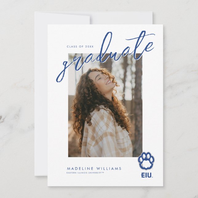 Eastern Illinois Panthers Paw Print & EIU Announcement (Front)