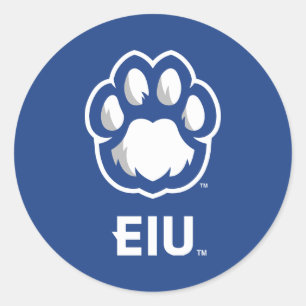 Eastern Illinois Panthers Paw Print & EIU Classic Round Sticker