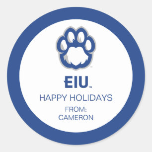 Eastern Illinois Panthers Paw Print & EIU Classic Round Sticker
