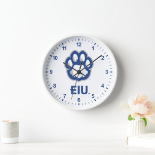 Eastern Illinois Panthers Paw Print & EIU Clock