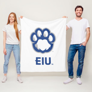 Eastern Illinois Panthers Paw Print & EIU Fleece Blanket