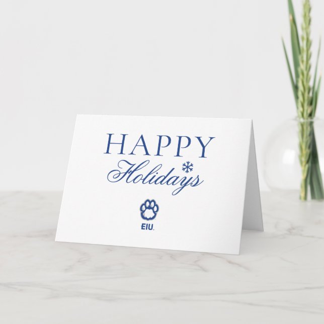 Eastern Illinois Panthers Paw Print & EIU Holiday Card (Front)
