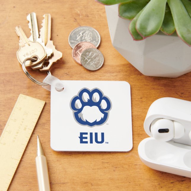 Eastern Illinois Panthers Paw Print & EIU Key Ring (Desk)