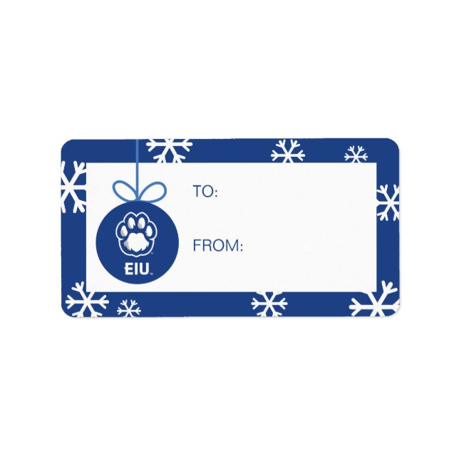 Eastern Illinois Panthers Paw Print & EIU Label (Front)