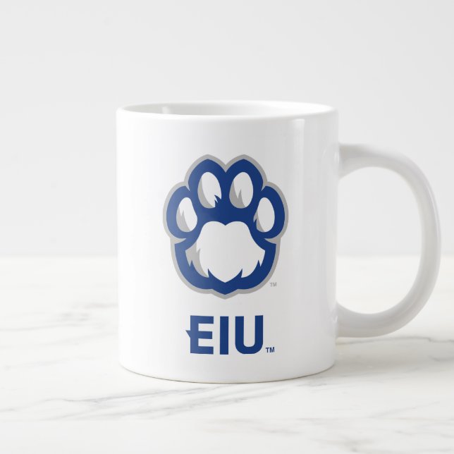 Eastern Illinois Panthers Paw Print & EIU Large Coffee Mug (Right)