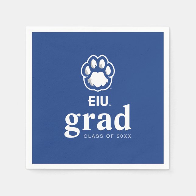 Eastern Illinois Panthers Paw Print & EIU Napkin (Front)