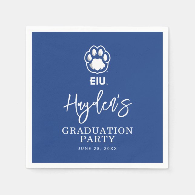 Eastern Illinois Panthers Paw Print & EIU Napkin (Front)