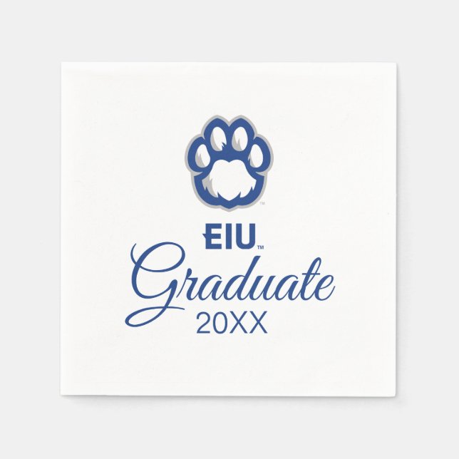 Eastern Illinois Panthers Paw Print & EIU Napkin (Front)