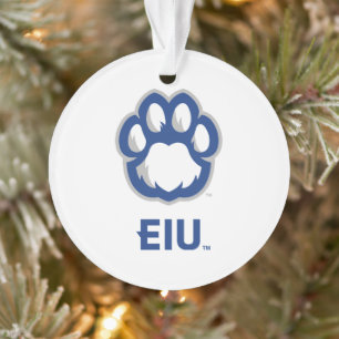 Eastern Illinois Panthers Paw Print & EIU Ornament