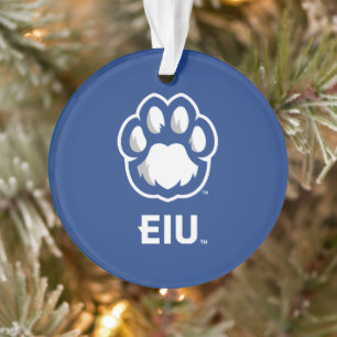 Eastern Illinois Panthers Paw Print & EIU Ornament