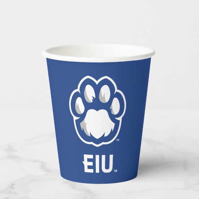 Eastern Illinois Panthers Paw Print & EIU Paper Cups (Front)
