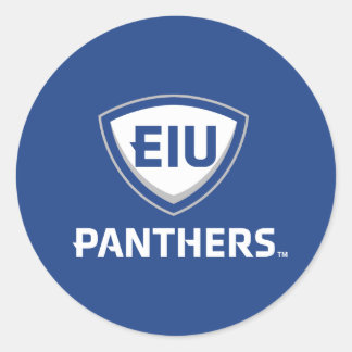 Eastern Illinois Panthers Shield & Wordmark Logo Classic Round Sticker
