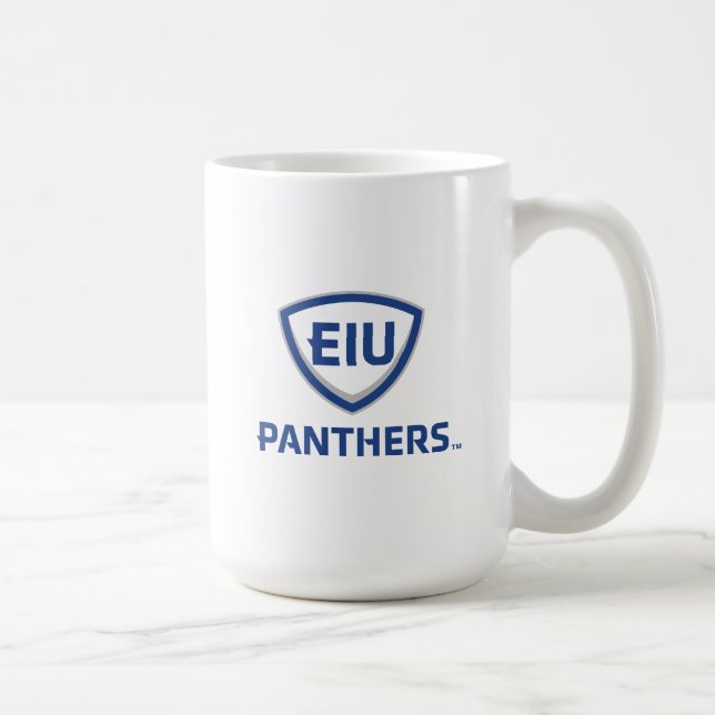 Eastern Illinois Panthers Shield & Wordmark Logo Coffee Mug (Right)