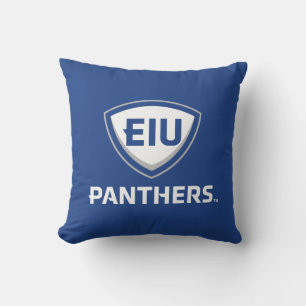 Eastern Illinois Panthers Shield & Wordmark Logo Cushion