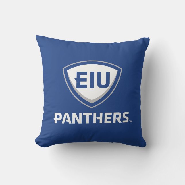Eastern Illinois Panthers Shield & Wordmark Logo Cushion (Front)