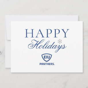 Eastern Illinois Panthers Shield & Wordmark Logo Holiday Card