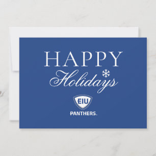 Eastern Illinois Panthers Shield & Wordmark Logo Holiday Card