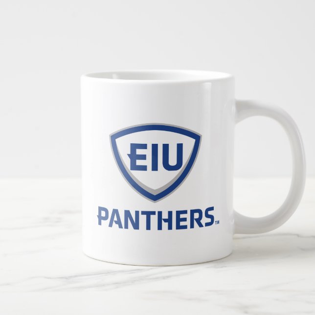 Eastern Illinois Panthers Shield & Wordmark Logo Large Coffee Mug (Right)