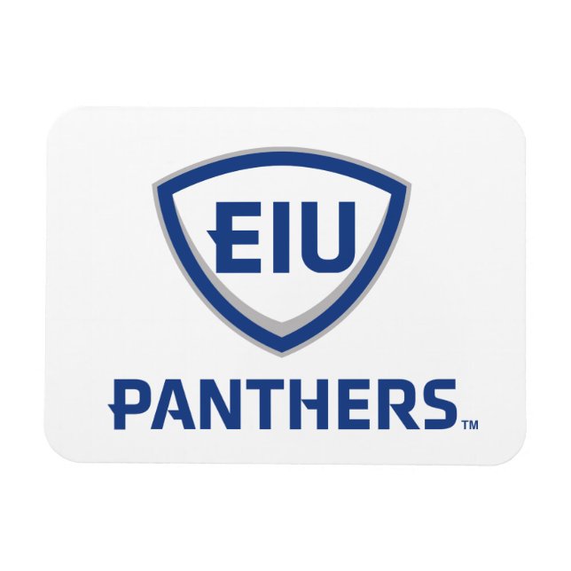 Eastern Illinois Panthers Shield & Wordmark Logo Magnet (Horizontal)
