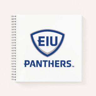 Eastern Illinois Panthers Shield & Wordmark Logo Notebook