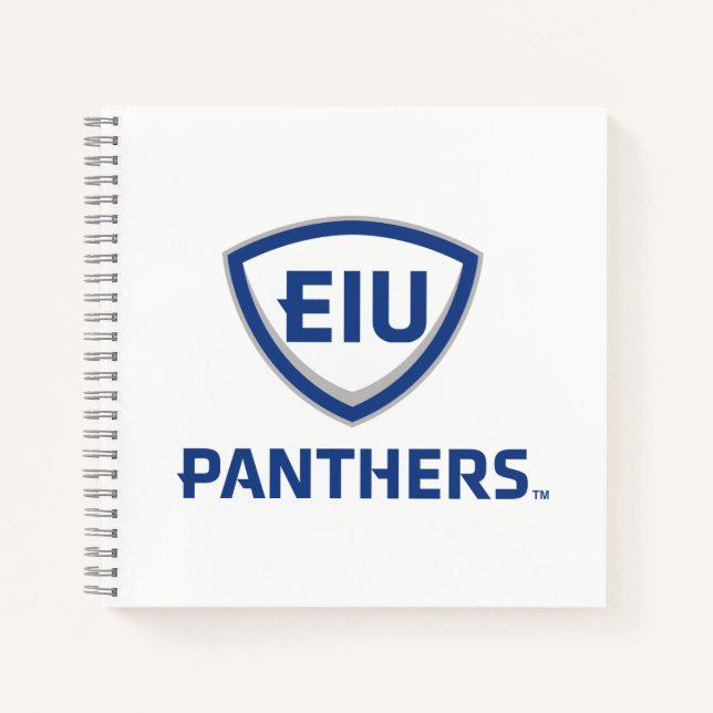 Eastern Illinois Panthers Shield & Wordmark Logo Notebook (Front)