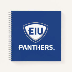 Eastern Illinois Panthers Shield & Wordmark Logo Notebook