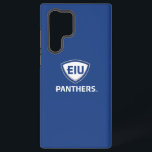 Eastern Illinois Panthers Shield & Wordmark Logo Samsung Galaxy Case<br><div class="desc">This design combines two key elements representing Eastern Illinois University (EIU). At the top, the acronym "EIU" is displayed in bold, sans-serif letters within a shield-like shape, rendered in blue and grey. This shield symbolises strength and protection, representing the university's values. Below the shield, the word "PANTHERS" is presented in...</div>