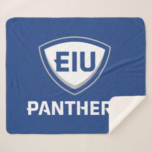 Eastern Illinois Panthers Shield & Wordmark Logo Sherpa Blanket