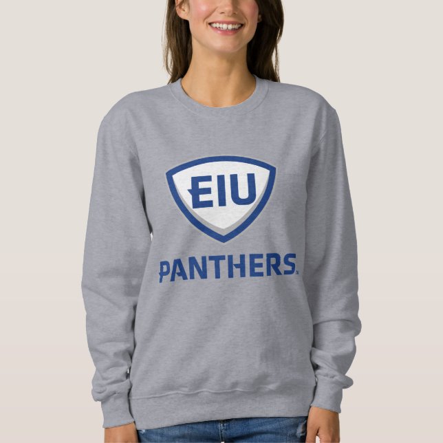Eastern Illinois Panthers Shield & Wordmark Logo Sweatshirt (Front)