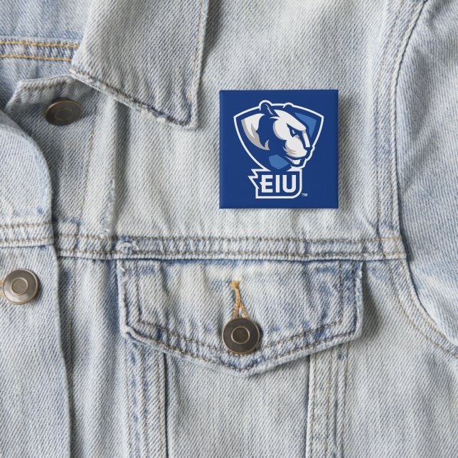 Eastern Illinois University Panthers Logo 15 Cm Square Badge (In Situ)