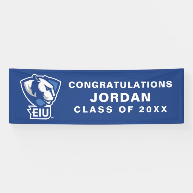 Eastern Illinois University Panthers Logo Banner (Horizontal)