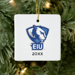 Eastern Illinois University Panthers Logo Ceramic Ornament