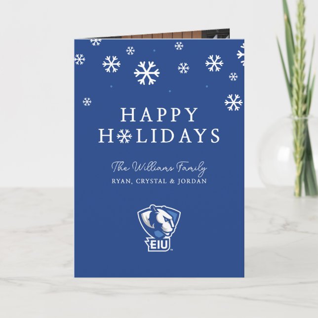 Eastern Illinois University Panthers Logo Holiday Card (Front)