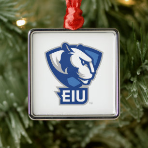 Eastern Illinois University Panthers Logo Metal Tree Decoration