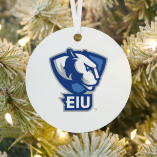 Eastern Illinois University Panthers Logo Metal Tree Decoration