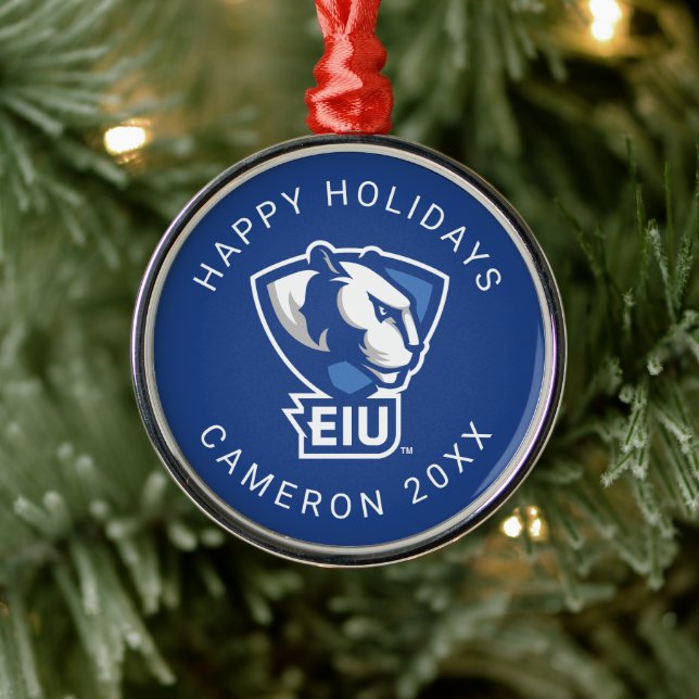 Eastern Illinois University Panthers Logo Metal Tree Decoration (Tree)