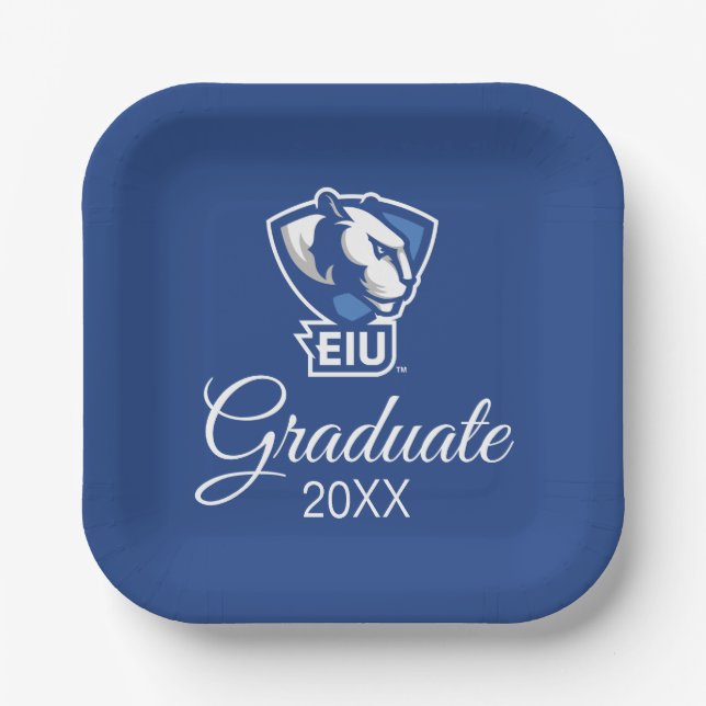 Eastern Illinois University Panthers Logo Paper Plate (Front)