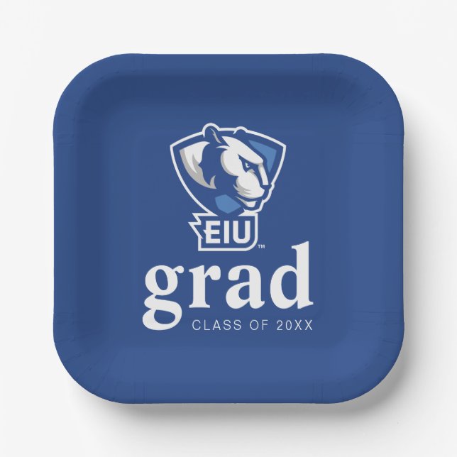 Eastern Illinois University Panthers Logo Paper Plate (Front)