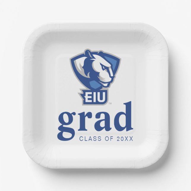Eastern Illinois University Panthers Logo Paper Plate (Front)