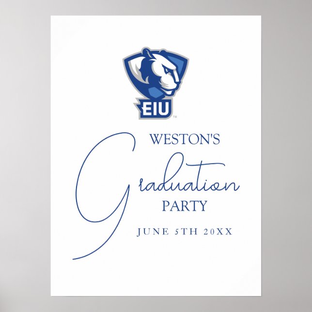 Eastern Illinois University Panthers Logo Poster (Front)