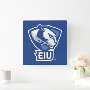 Eastern Illinois University Panthers Logo Square Wall Clock