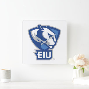 Eastern Illinois University Panthers Logo Square Wall Clock