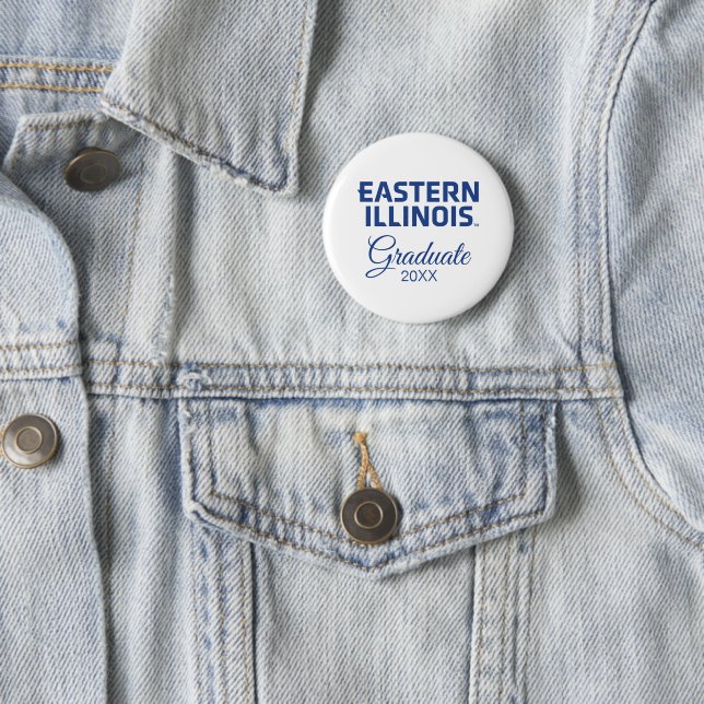 Eastern Illinois University Wordmark Logo 6 Cm Round Badge (In Situ)